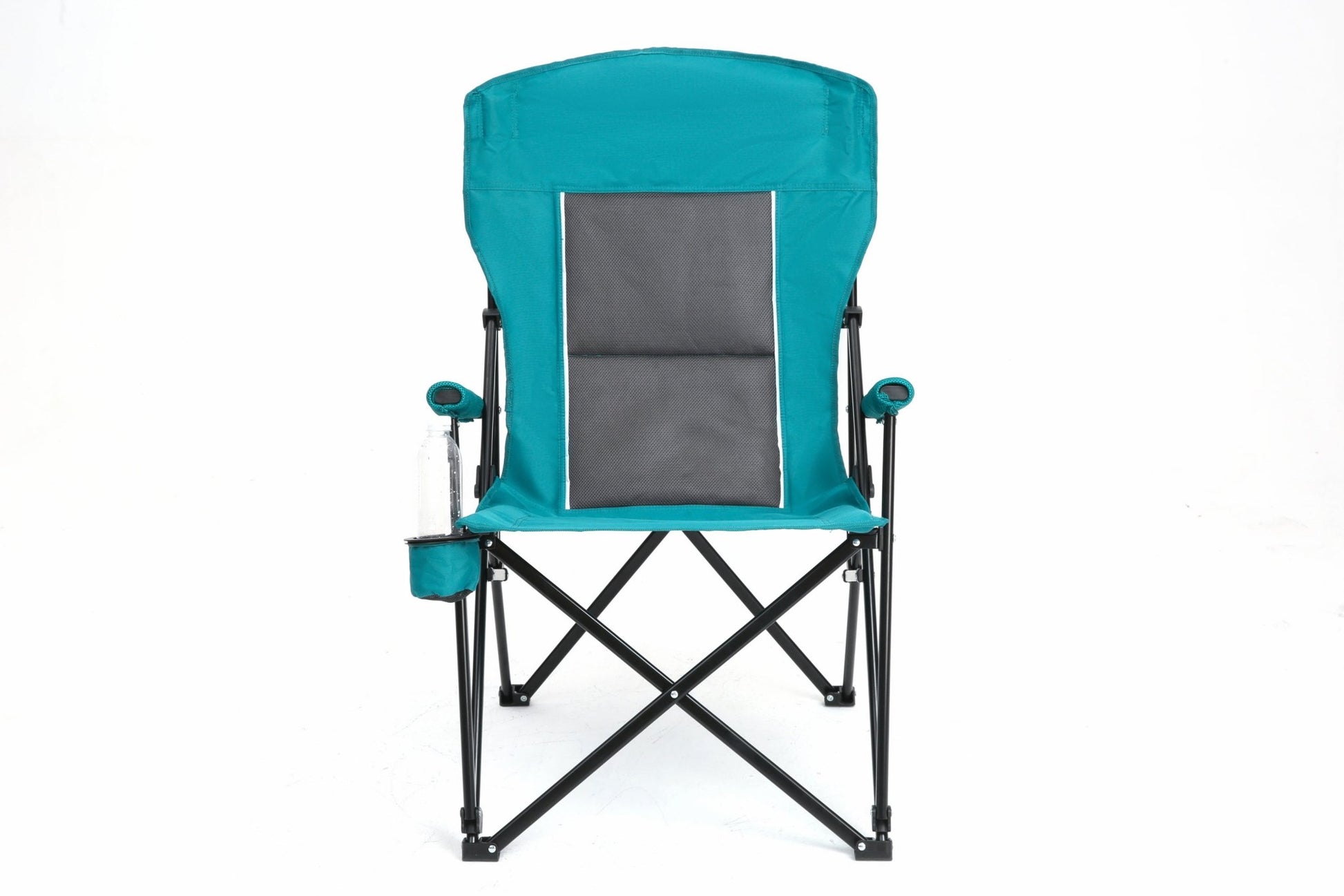 High Back Heavy Duty Lawn Chair Support 250LBS, Portable Collapsible Chair with Cup Holder -Blue - 1st Choice Furniture Direct