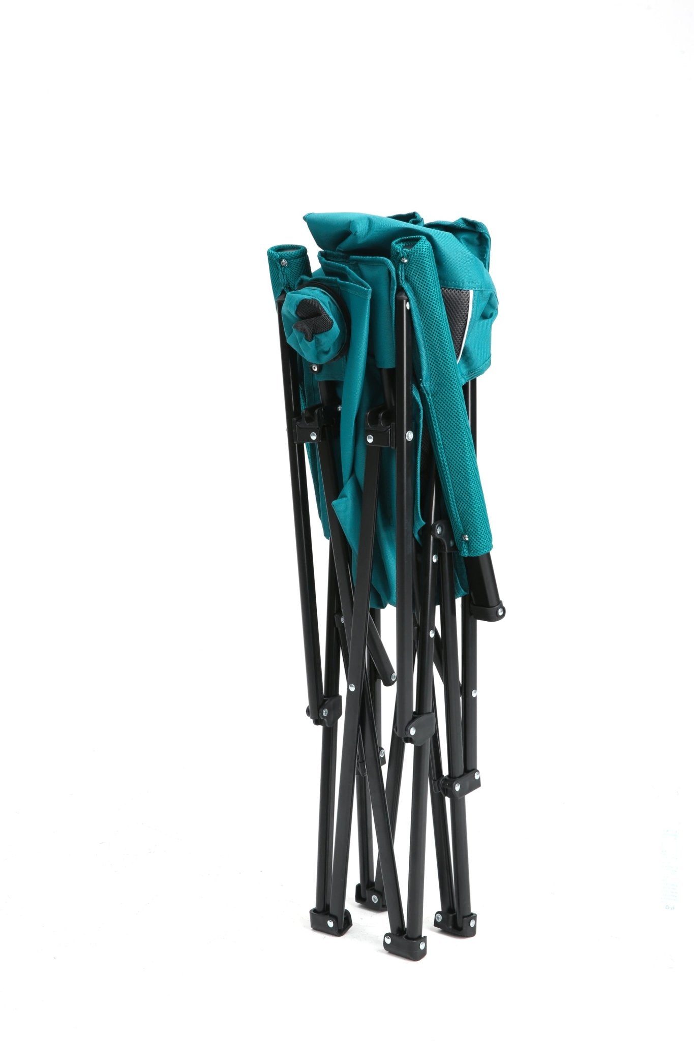 High Back Heavy Duty Lawn Chair Support 250LBS, Portable Collapsible Chair with Cup Holder - Blue - 1st Choice Furniture Direct