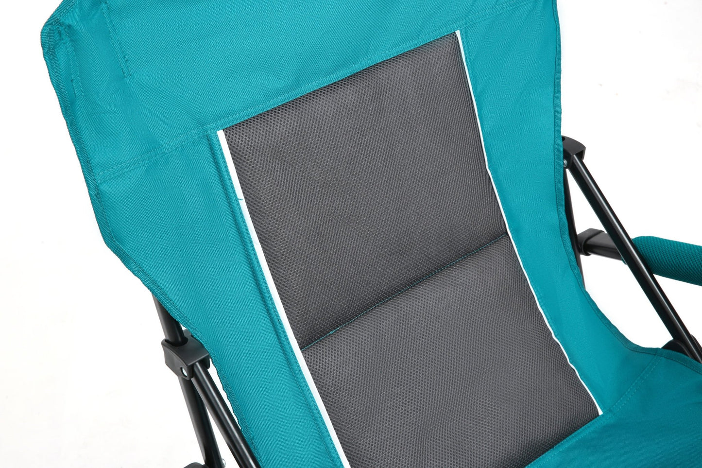 High Back Heavy Duty Lawn Chair Support 250LBS, Portable Collapsible Chair with Cup Holder - Blue - 1st Choice Furniture Direct
