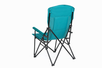 High Back Heavy Duty Lawn Chair Support 250LBS, Portable Collapsible Chair with Cup Holder -Blue - 1st Choice Furniture Direct