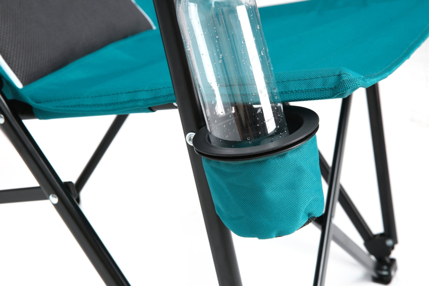 High Back Heavy Duty Lawn Chair Support 250LBS, Portable Collapsible Chair with Cup Holder -Blue - 1st Choice Furniture Direct