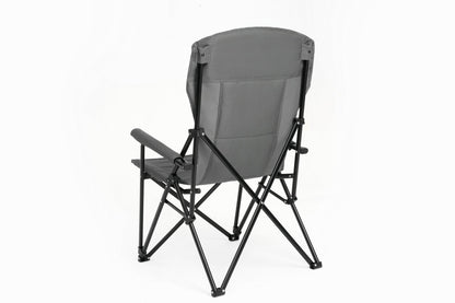 High Back Heavy Duty Lawn Chair Support 250LBS, Portable Collapsible Chair with Cup Holder - Grey - 1st Choice Furniture Direct