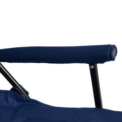 High Back Heavy Duty Lawn Chair Support 250LBS, Portable Collapsible Chair with Cup Holder - Navy blue - 1st Choice Furniture Direct
