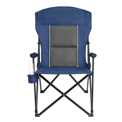 High Back Heavy Duty Lawn Chair Support 250LBS, Portable Collapsible Chair with Cup Holder - Navy blue - 1st Choice Furniture Direct