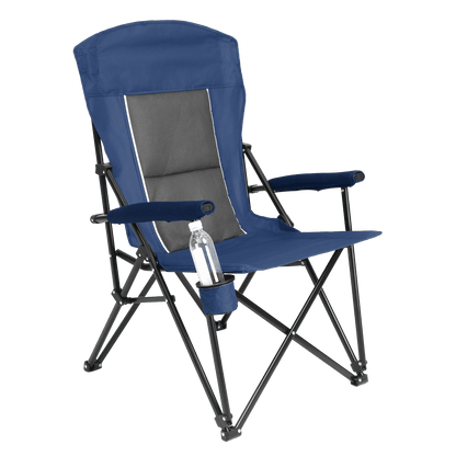 High Back Heavy Duty Lawn Chair Support 250LBS, Portable Collapsible Chair with Cup Holder - Navy blue - 1st Choice Furniture Direct