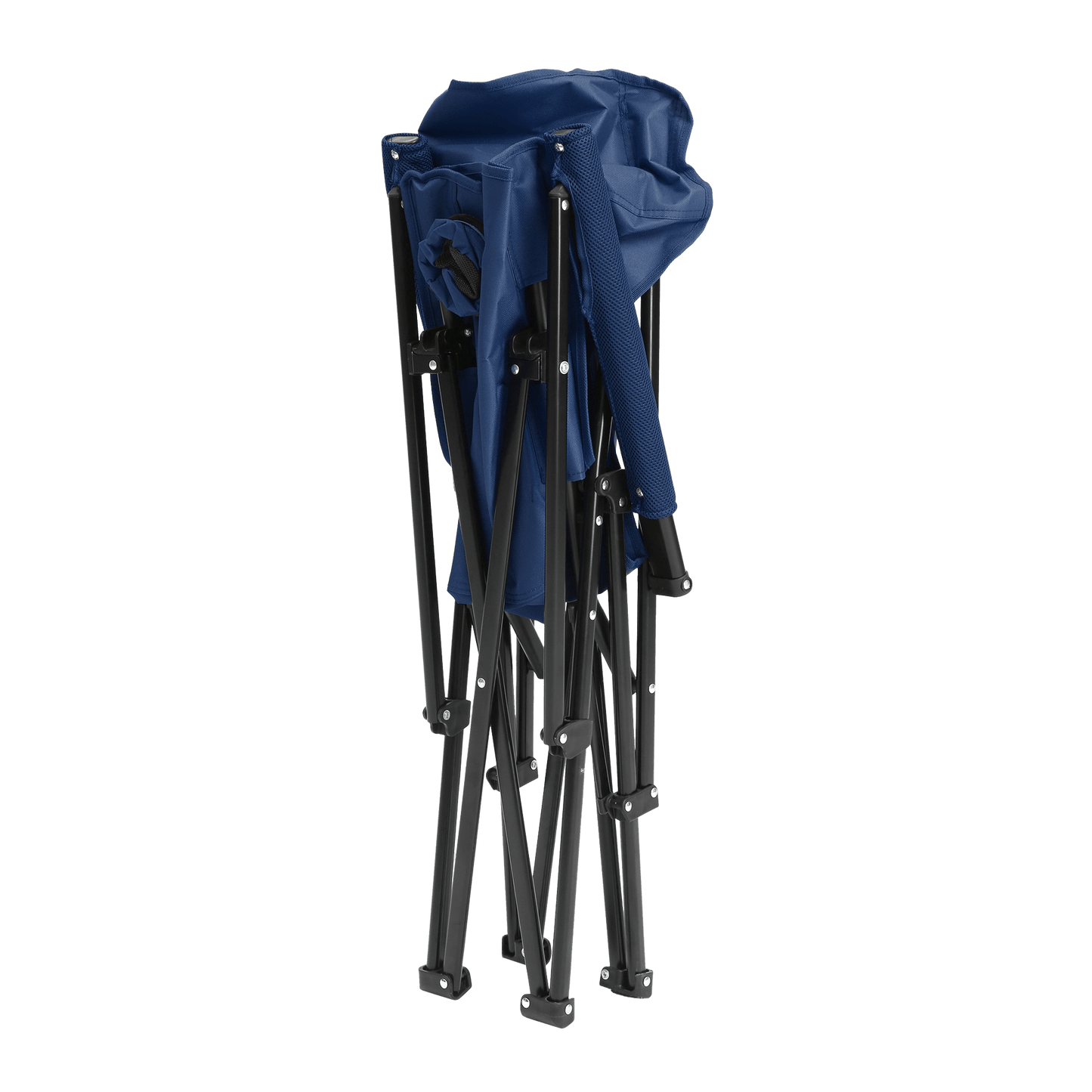High Back Heavy Duty Lawn Chair Support 250LBS, Portable Collapsible Chair with Cup Holder - Navy blue - 1st Choice Furniture Direct