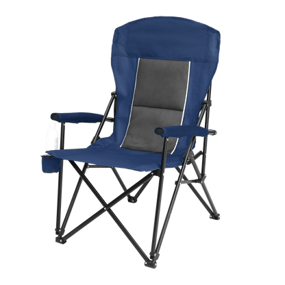 High Back Heavy Duty Lawn Chair Support 250LBS, Portable Collapsible Chair with Cup Holder - Navy blue - 1st Choice Furniture Direct