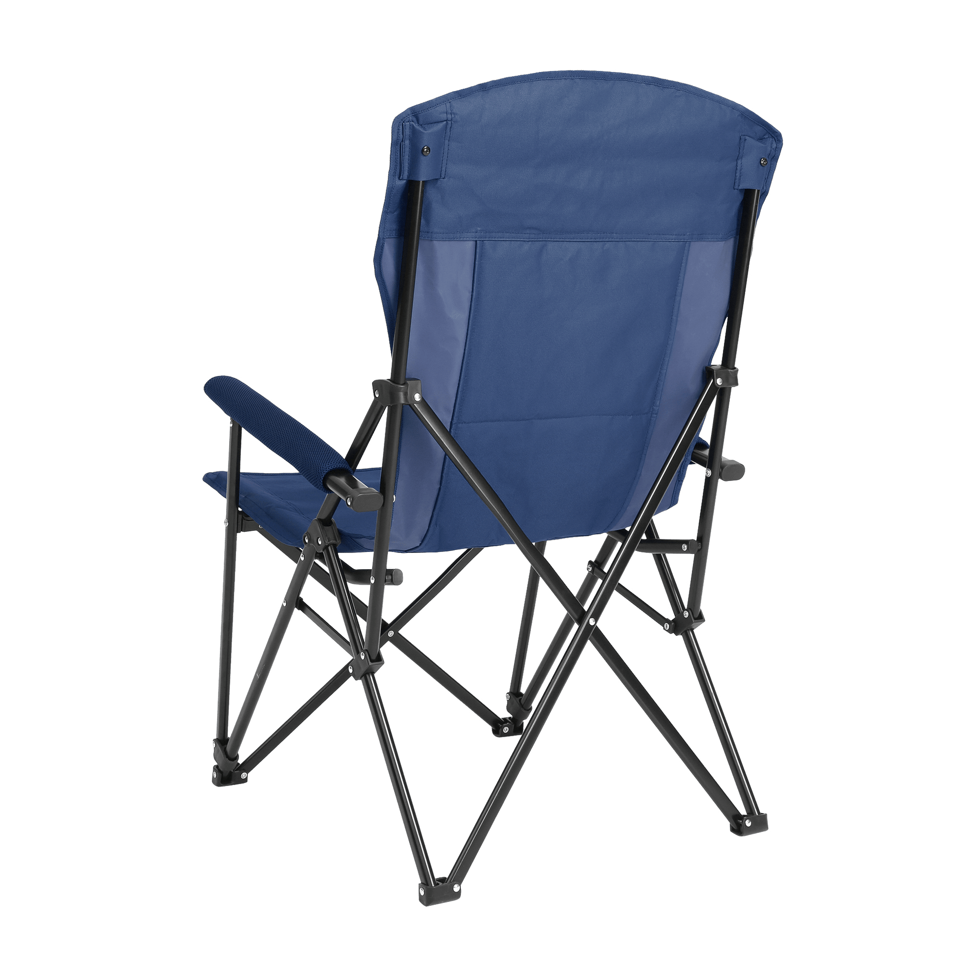 High Back Heavy Duty Lawn Chair Support 250LBS, Portable Collapsible Chair with Cup Holder - Navy blue - 1st Choice Furniture Direct