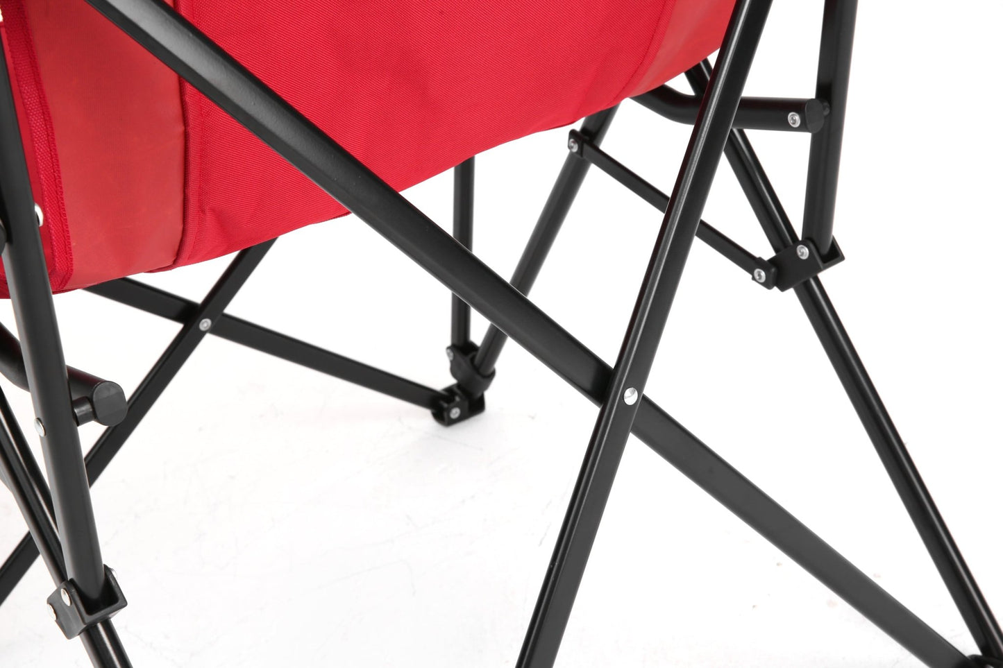 High Back Heavy Duty Lawn Chair Support 250LBS, Portable Collapsible Chair with Cup Holder - Red - 1st Choice Furniture Direct