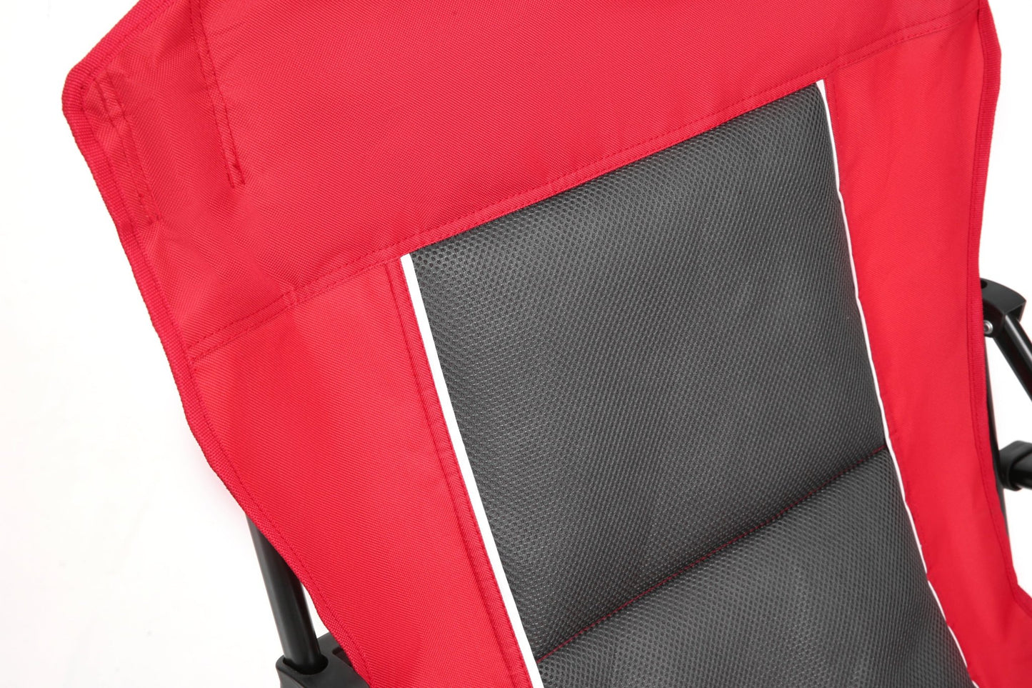High Back Heavy Duty Lawn Chair Support 250LBS, Portable Collapsible Chair with Cup Holder - Red - 1st Choice Furniture Direct