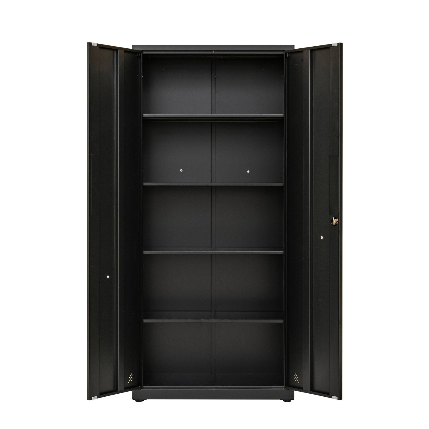 High Storage Cabinet with 2 Doors and 4 Partitions to Separate 5 Storage Spaces, Home/ Office Design - 1st Choice Furniture Direct
