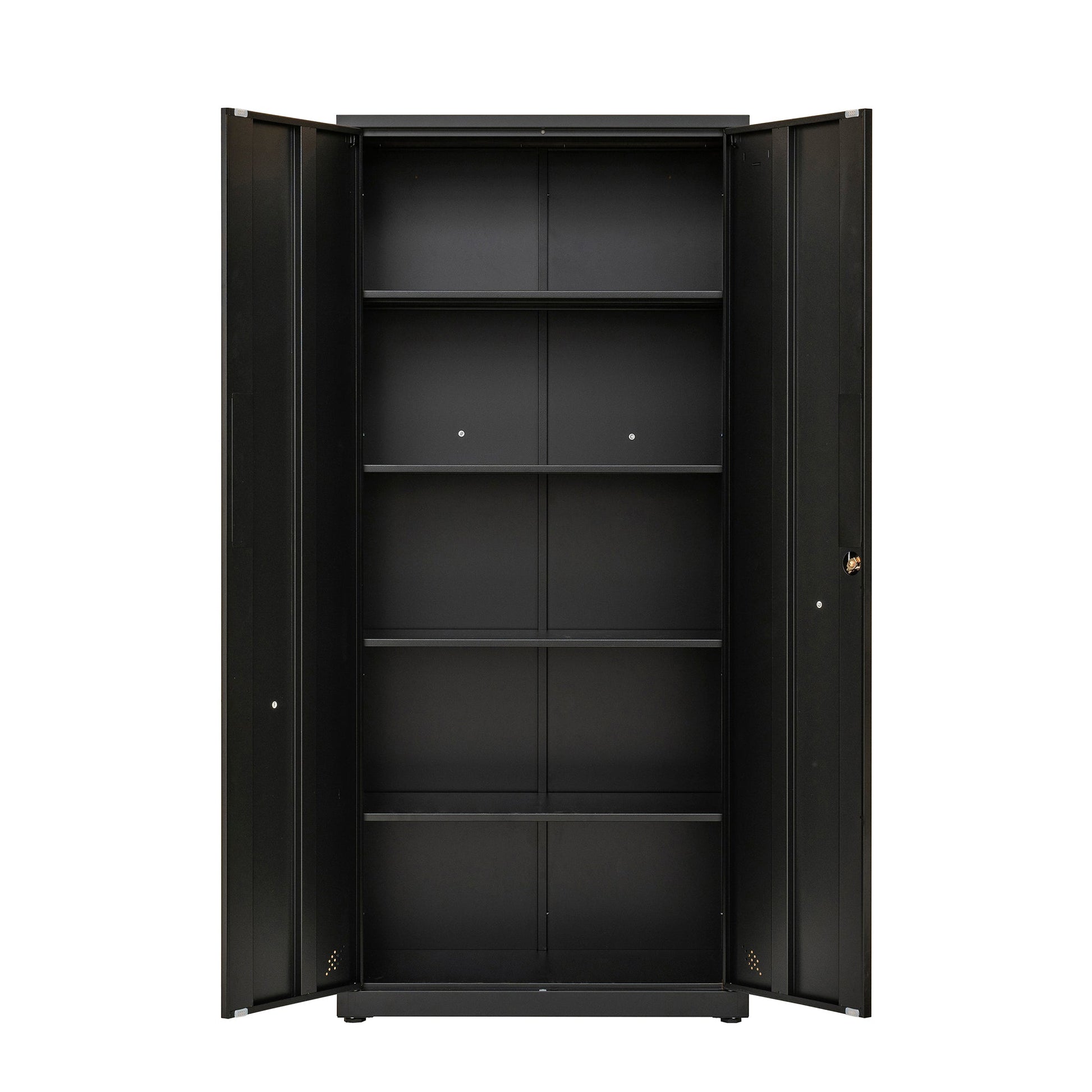 High Storage Cabinet with 2 Doors and 4 Partitions to Separate 5 Storage Spaces, Home/ Office Design - 1st Choice Furniture Direct