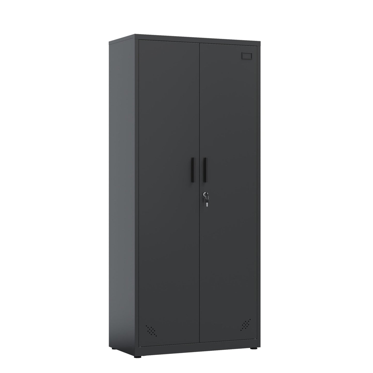 High Storage Cabinet with 2 Doors and 4 Partitions to Separate 5 Storage Spaces, Home/ Office Design - 1st Choice Furniture Direct