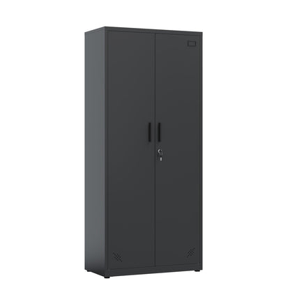 High Storage Cabinet with 2 Doors and 4 Partitions to Separate 5 Storage Spaces, Home/ Office Design - 1st Choice Furniture Direct