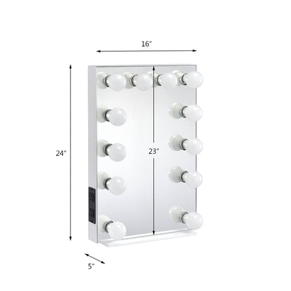 Hollywood Vanity Mirror with Light Bulb Sockets - 1st Choice Furniture Direct
