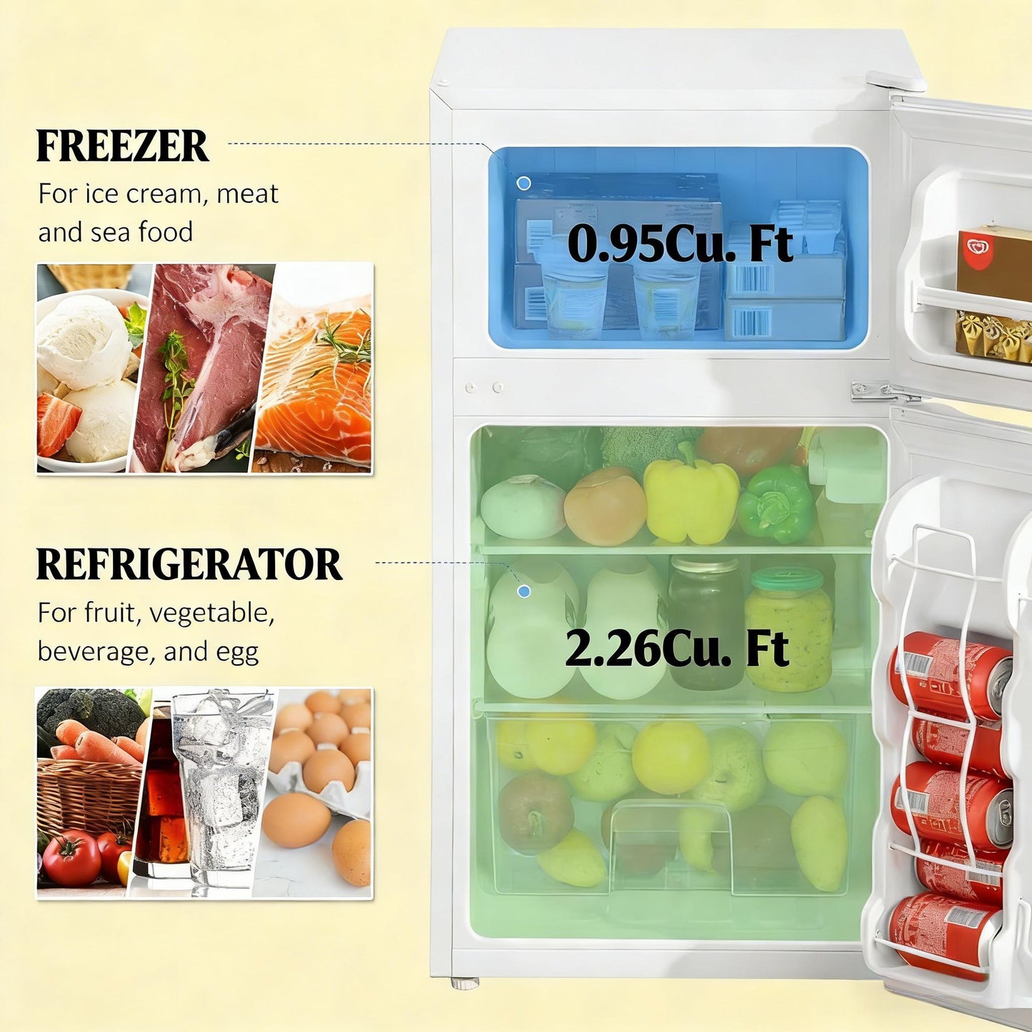 Home Office Compact Refrigerator,Mini Fridge - 1st Choice Furniture Direct