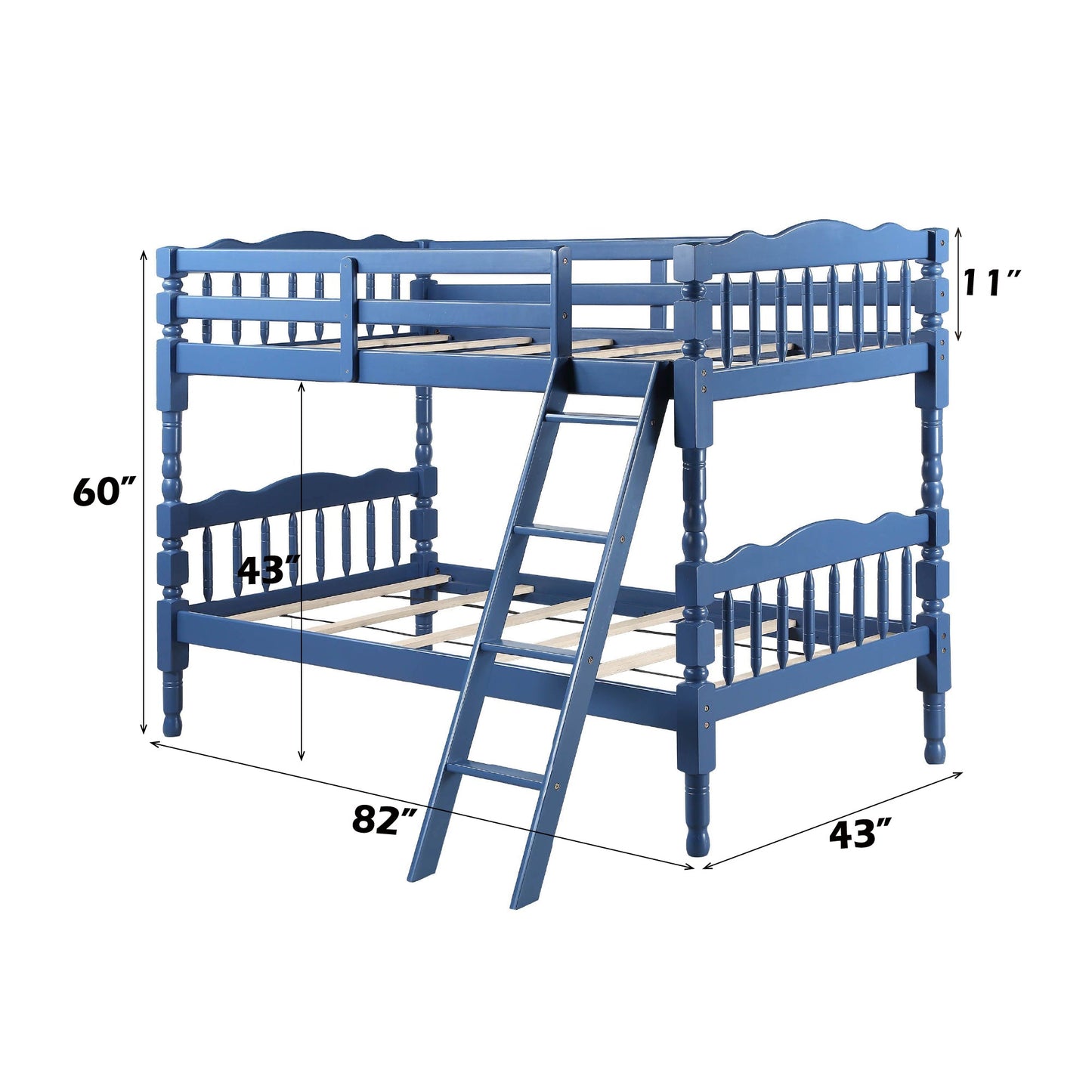 Homestead Dark Blue Finish Twin/Twin Bunk Bed - 1st Choice Furniture Direct