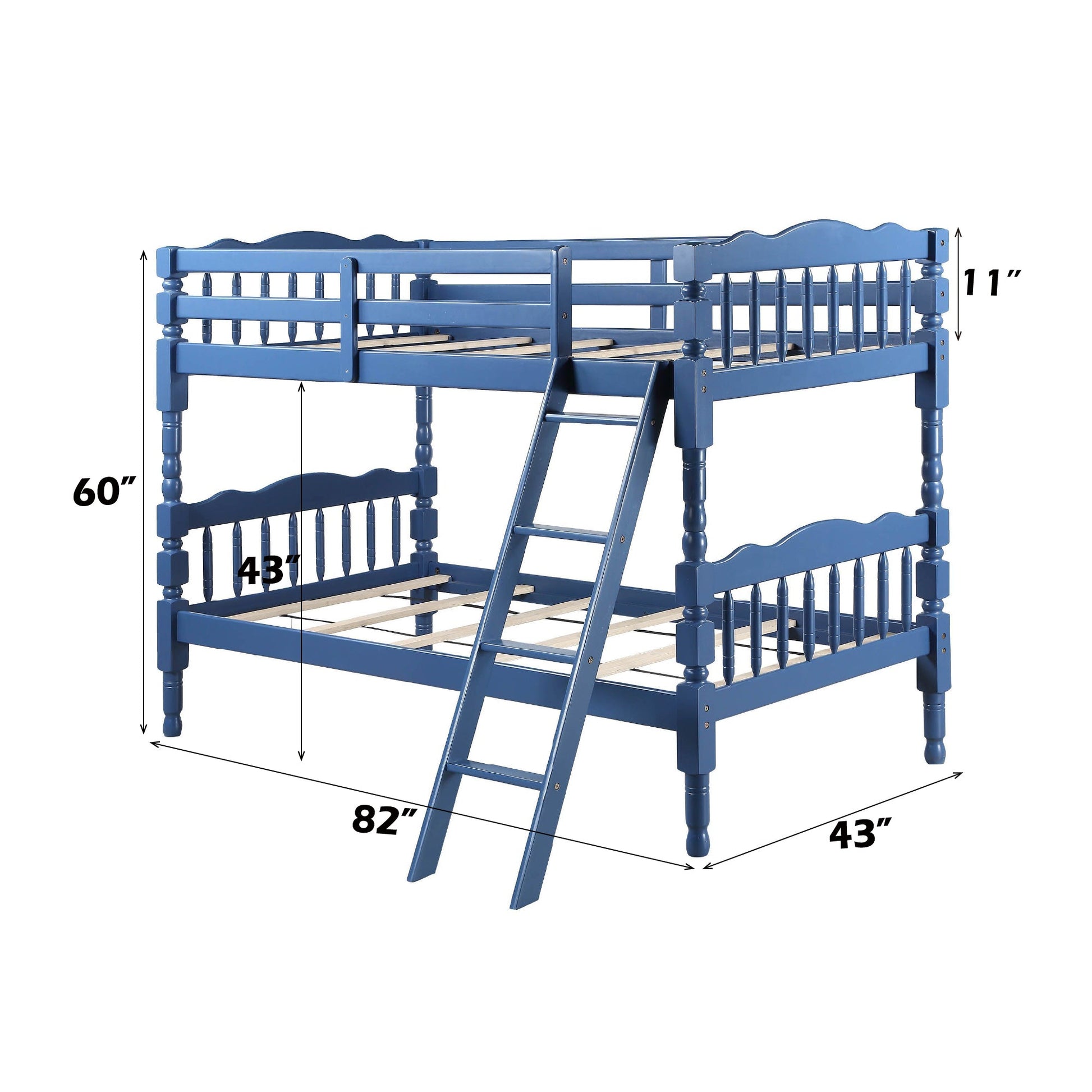 Homestead Dark Blue Finish Twin/Twin Bunk Bed - 1st Choice Furniture Direct