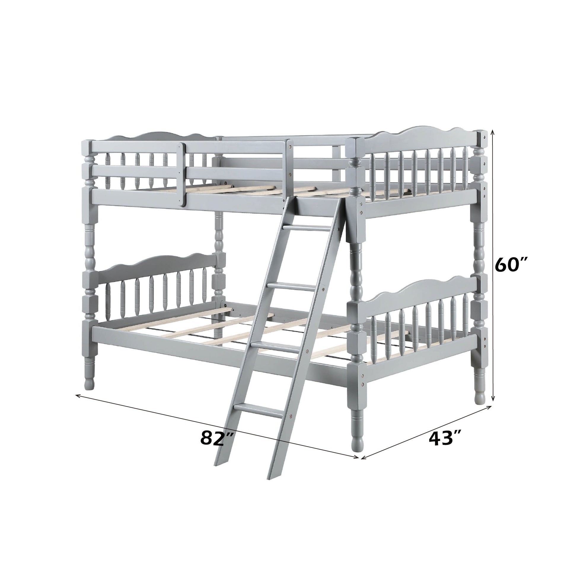 Homestead Gray Finish Twin/Twin Bunk Bed - 1st Choice Furniture Direct