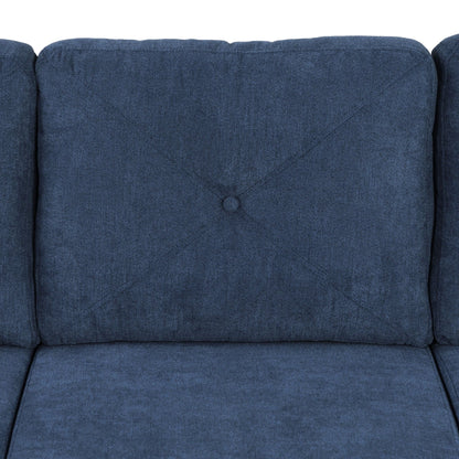 Horatio Navy Chenille 3 Seater Sofa - 1st Choice Furniture Direct