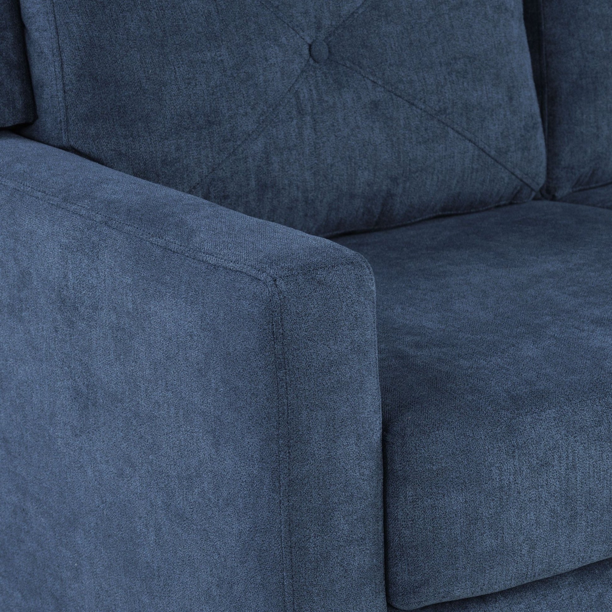 Horatio Navy Chenille 3 Seater Sofa - 1st Choice Furniture Direct
