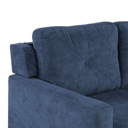 Horatio Navy Chenille 3 Seater Sofa - 1st Choice Furniture Direct