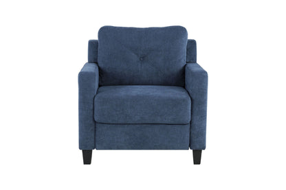 Horatio Navy Chenille 3PCS Living Room Set - 1st Choice Furniture Direct