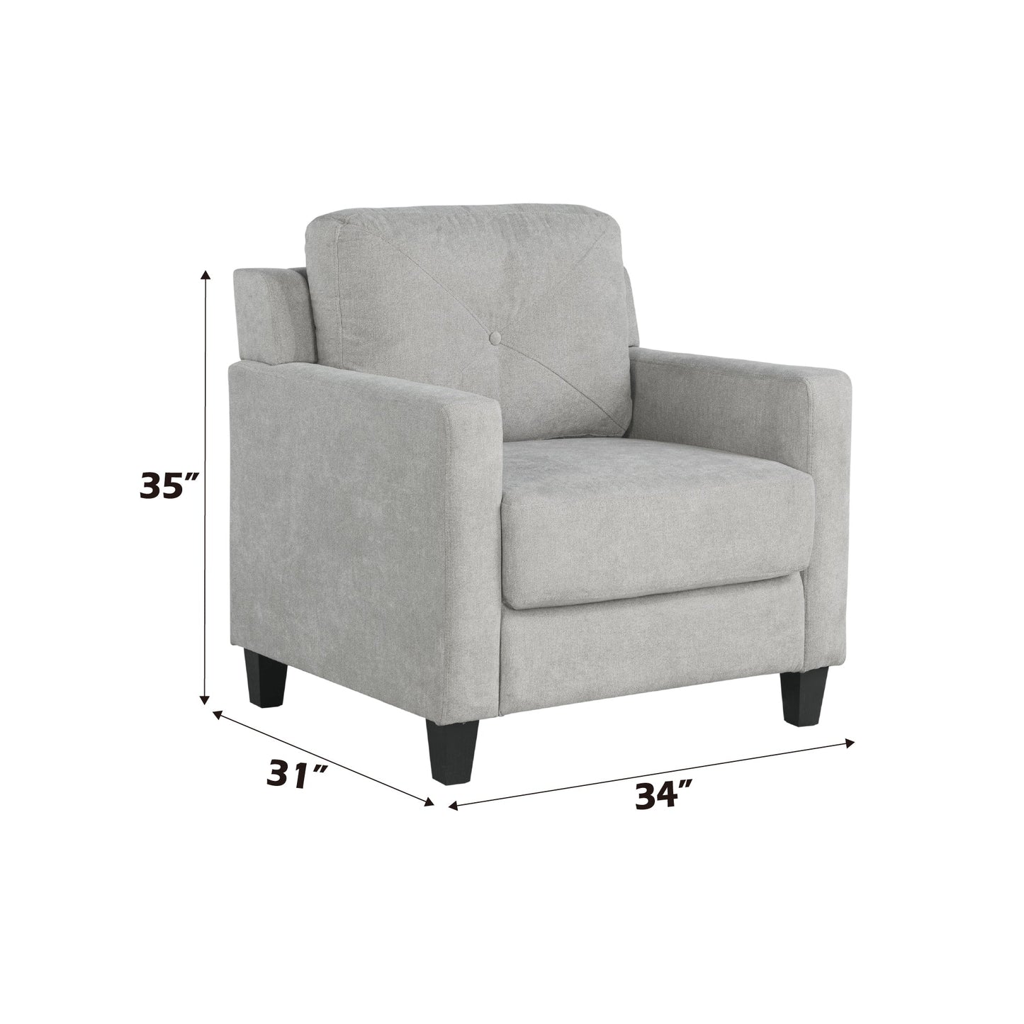 Horatio Taupe Chenille Chair - 1st Choice Furniture Direct