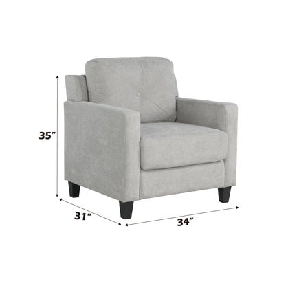 Horatio Taupe Chenille Chair - 1st Choice Furniture Direct