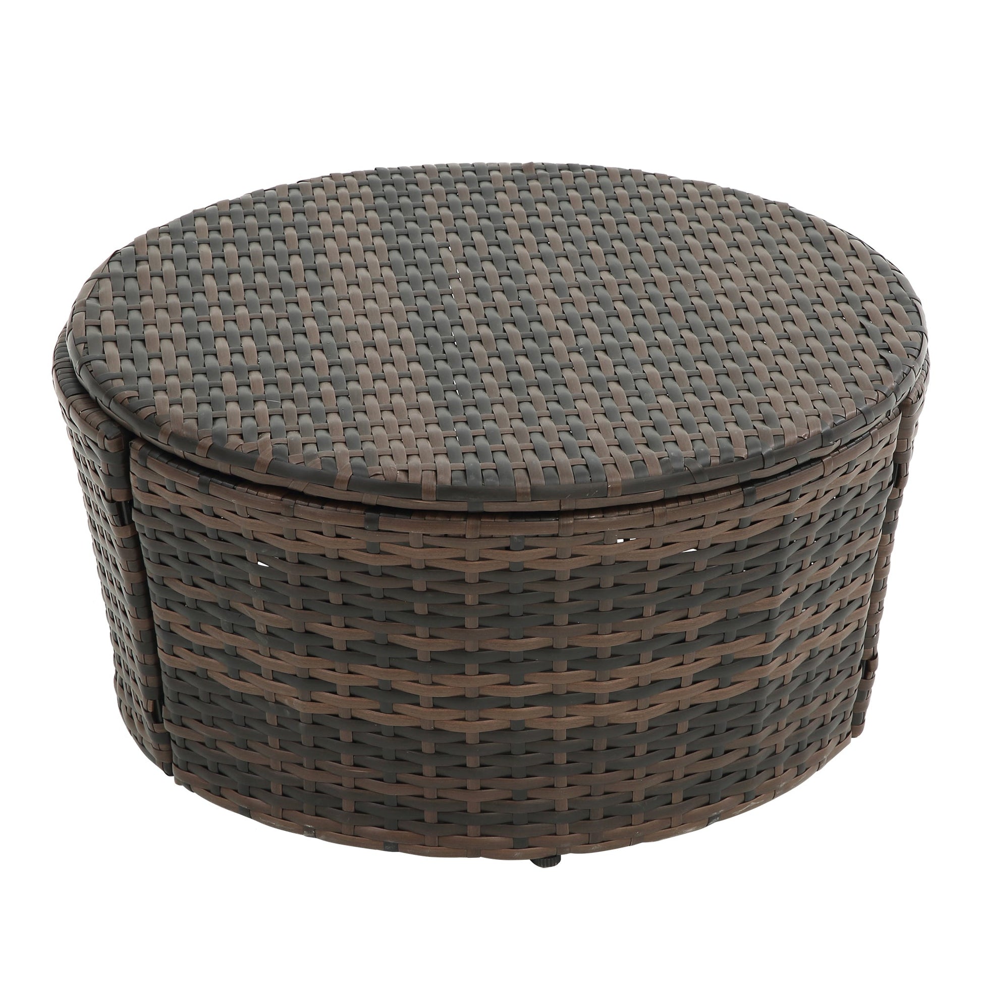 Hot Sale KD Rattan Round Lounge With Canopy Bali Canopy Bed Outdoor, Wicker Outdoor Sofa Bed with lift coffee table - 1st Choice Furniture Direct