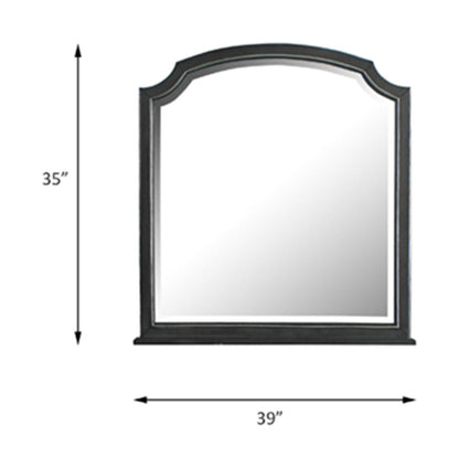 House Beatrice Charcoal Finished Mirror - 1st Choice Furniture Direct