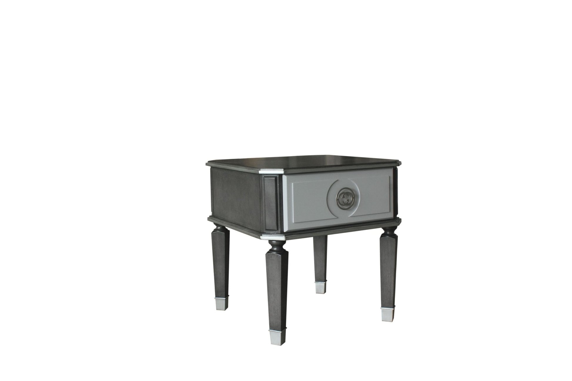 House Beatrice Charcoal & Light Gray Finish End Table - 1st Choice Furniture Direct