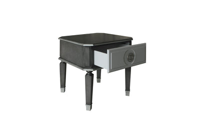 House Beatrice Charcoal & Light Gray Finish End Table - 1st Choice Furniture Direct