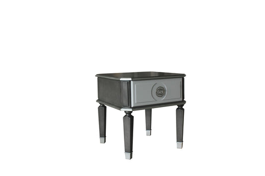 House Beatrice Charcoal & Light Gray Finish End Table - 1st Choice Furniture Direct