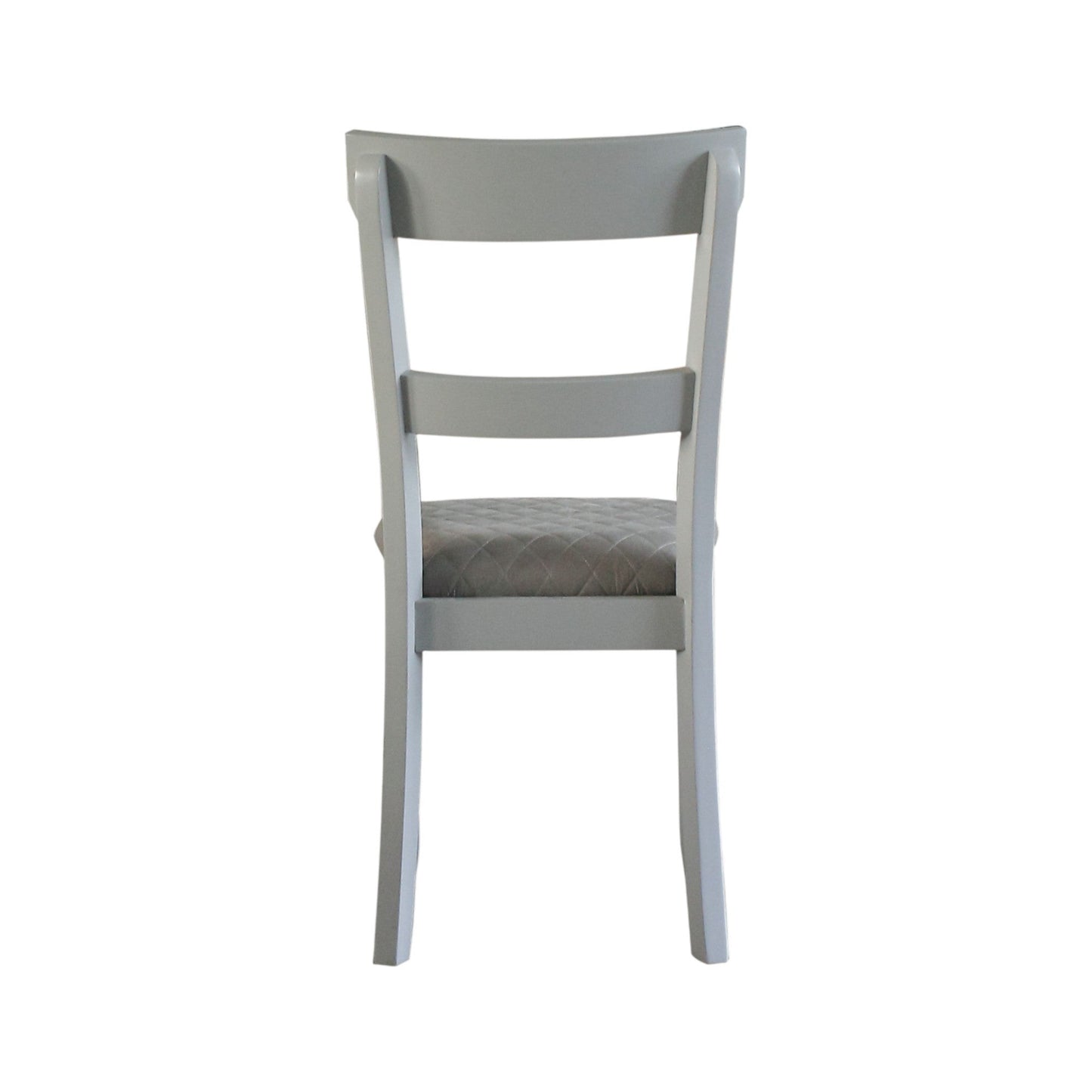 House Marchese Two Tone Gray Fabric & Pearl Gray Finish Side Chair (Set of 2) - 1st Choice Furniture Direct