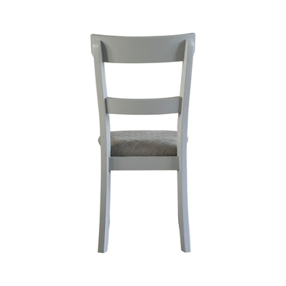 House Marchese Two Tone Gray Fabric & Pearl Gray Finish Side Chair (Set of 2) - 1st Choice Furniture Direct