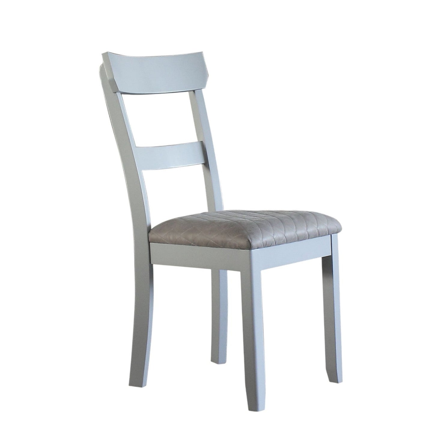 House Marchese Two Tone Gray Fabric & Pearl Gray Finish Side Chair (Set of 2) - 1st Choice Furniture Direct
