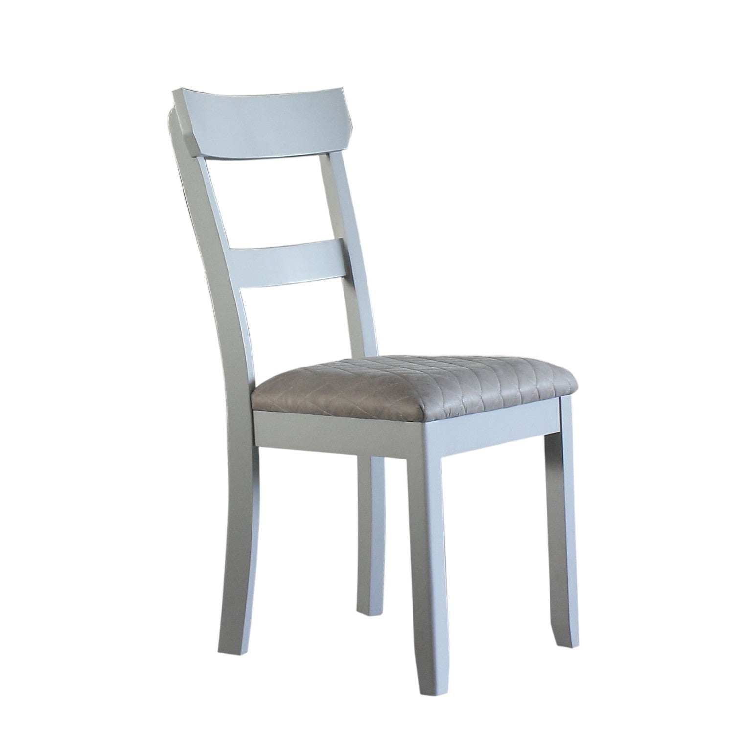 House Marchese Two Tone Gray Fabric & Pearl Gray Finish Side Chair (Set of 2) - 1st Choice Furniture Direct