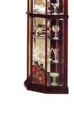 Huxley Cherry Finish Curio Cabinet (Corner) - 1st Choice Furniture Direct