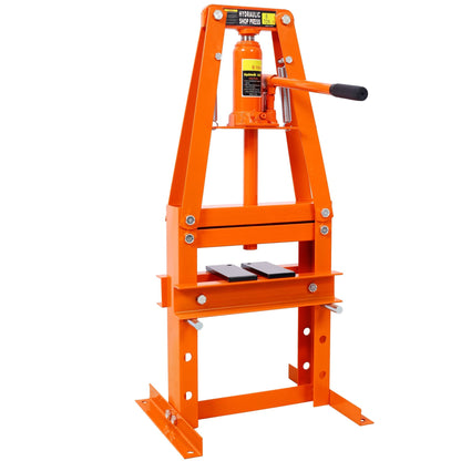 Hydraulic Power Units, 6 - Ton Benchtop Hydraulic A - Frame Shop Press with Press Plates, Hydraulic 6 Ton Garage Floor Adjustable Shop Press with Plates, Hydraulic Press, Hydraulic Shop Press,Orange - 1st Choice Furniture Direct