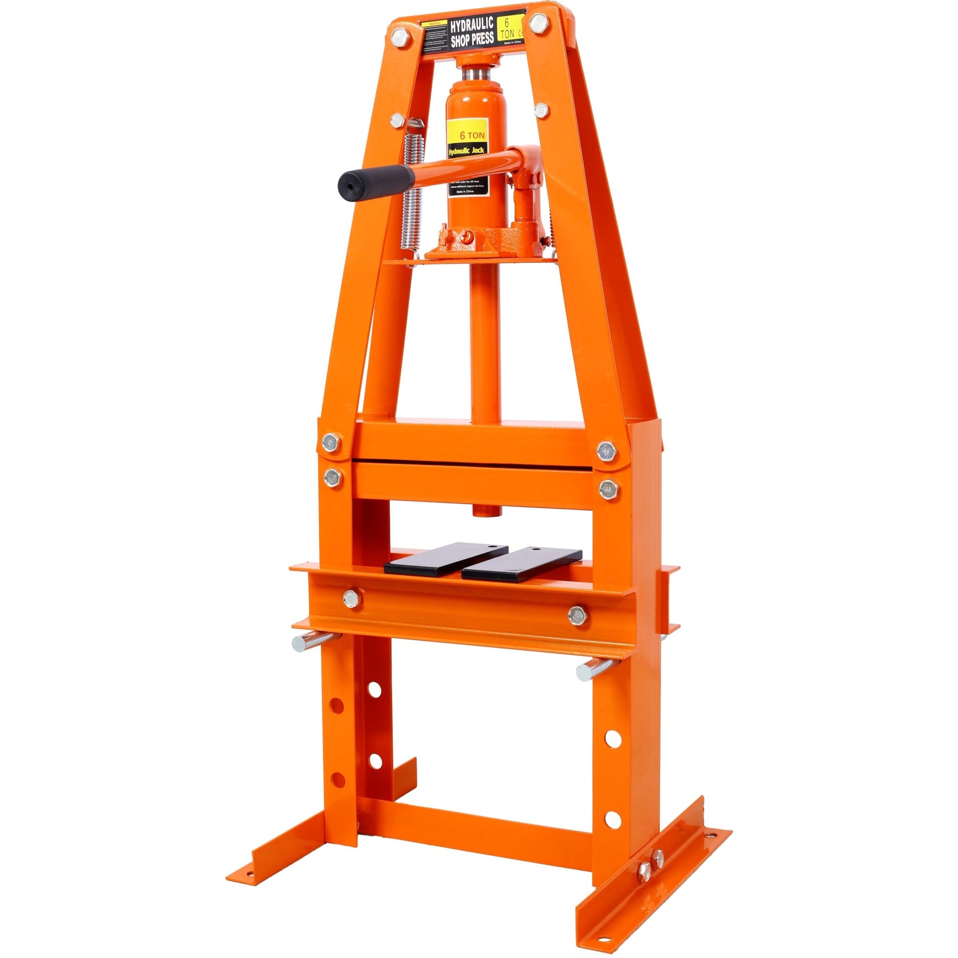Hydraulic Power Units, 6 - Ton Benchtop Hydraulic A - Frame Shop Press with Press Plates, Hydraulic 6 Ton Garage Floor Adjustable Shop Press with Plates, Hydraulic Press, Hydraulic Shop Press,Orange - 1st Choice Furniture Direct
