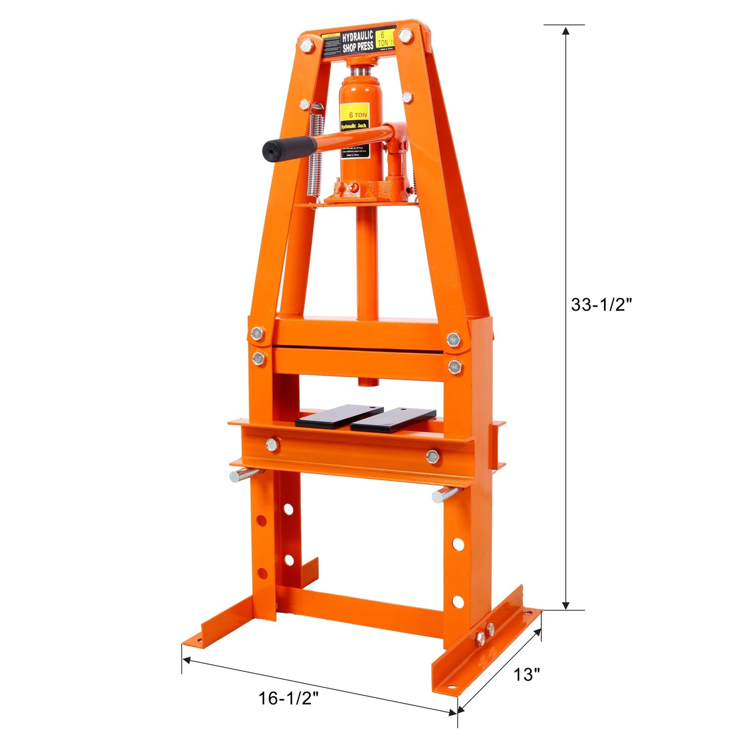 Hydraulic Power Units, 6 - Ton Benchtop Hydraulic A - Frame Shop Press with Press Plates, Hydraulic 6 Ton Garage Floor Adjustable Shop Press with Plates, Hydraulic Press, Hydraulic Shop Press,Orange - 1st Choice Furniture Direct
