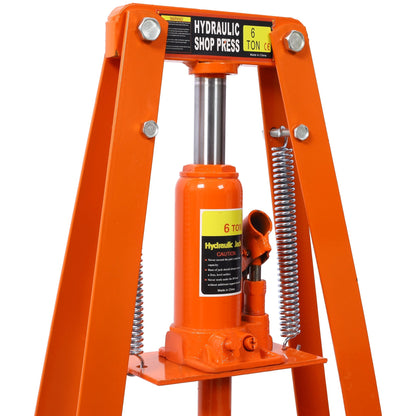 Hydraulic Power Units, 6 - Ton Benchtop Hydraulic A - Frame Shop Press with Press Plates, Hydraulic 6 Ton Garage Floor Adjustable Shop Press with Plates, Hydraulic Press, Hydraulic Shop Press,Orange - 1st Choice Furniture Direct