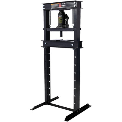 Hydraulic Shop Press ,12 - Ton Capacity , Floor Mount ,with Press Plates, H - Frame Garage Floor Press, Adjustable Working Table Height,black - 1st Choice Furniture Direct
