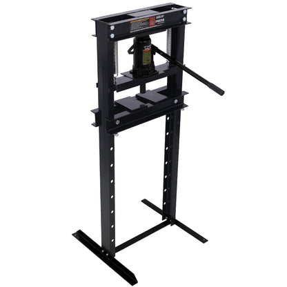 Hydraulic Shop Press ,12 - Ton Capacity , Floor Mount ,with Press Plates, H - Frame Garage Floor Press, Adjustable Working Table Height,black - 1st Choice Furniture Direct