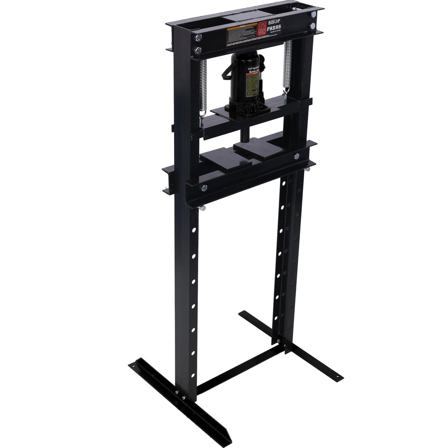 Hydraulic Shop Press ,12 - Ton Capacity , Floor Mount ,with Press Plates, H - Frame Garage Floor Press, Adjustable Working Table Height,black - 1st Choice Furniture Direct