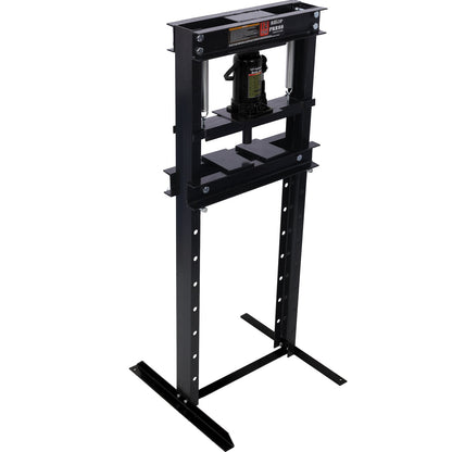 Hydraulic Shop Press ,12 - Ton Capacity , Floor Mount ,with Press Plates, H - Frame Garage Floor Press, Adjustable Working Table Height,black - 1st Choice Furniture Direct