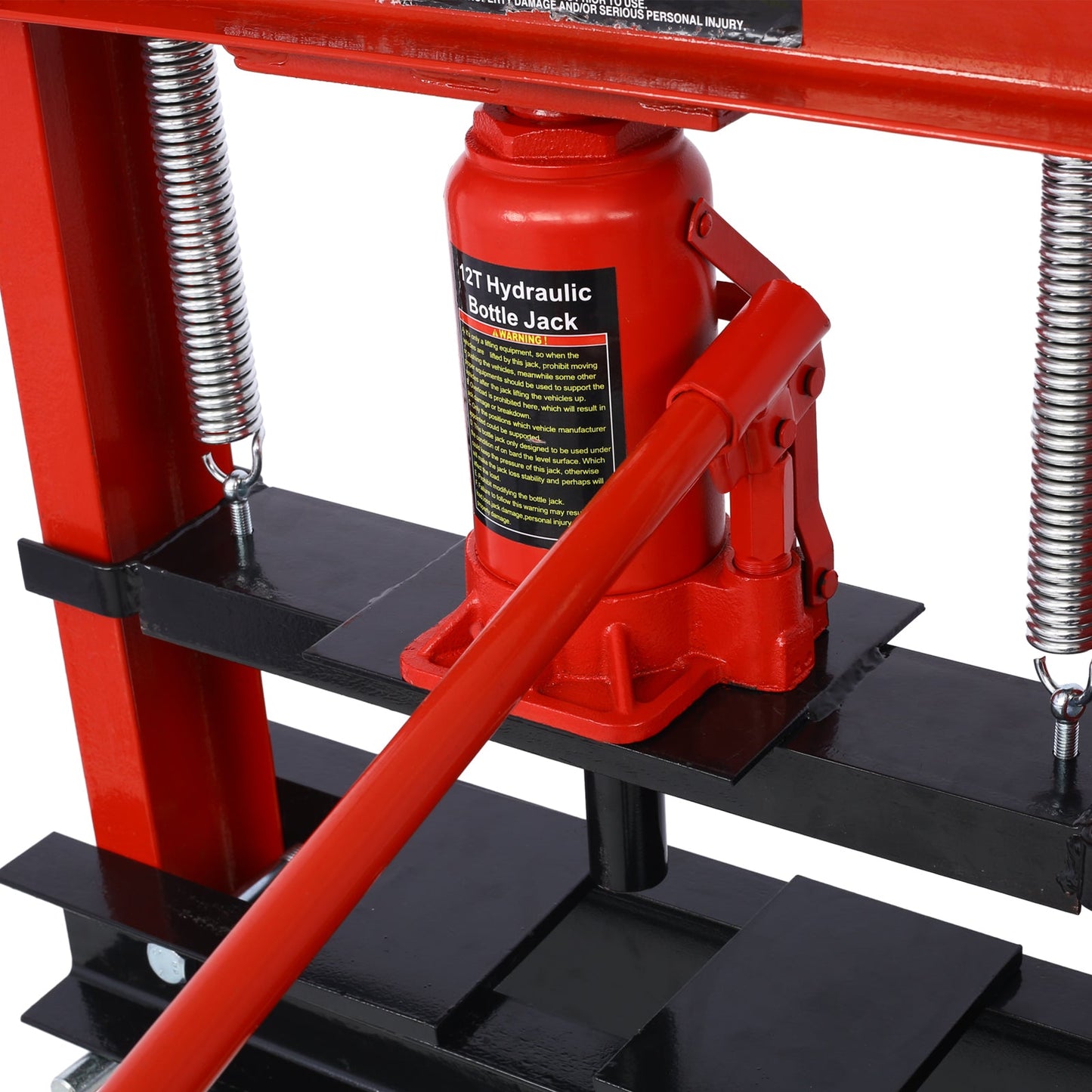 Hydraulic Shop Press ,12 - Ton Capacity , Floor Mount ,with Press Plates, H - Frame Garage Floor Press, Adjustable Working Table Height,red - 1st Choice Furniture Direct