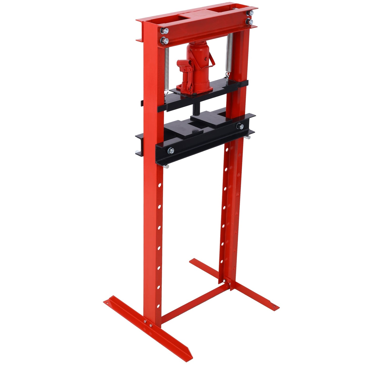 Hydraulic Shop Press ,12 - Ton Capacity , Floor Mount ,with Press Plates, H - Frame Garage Floor Press, Adjustable Working Table Height,red - 1st Choice Furniture Direct