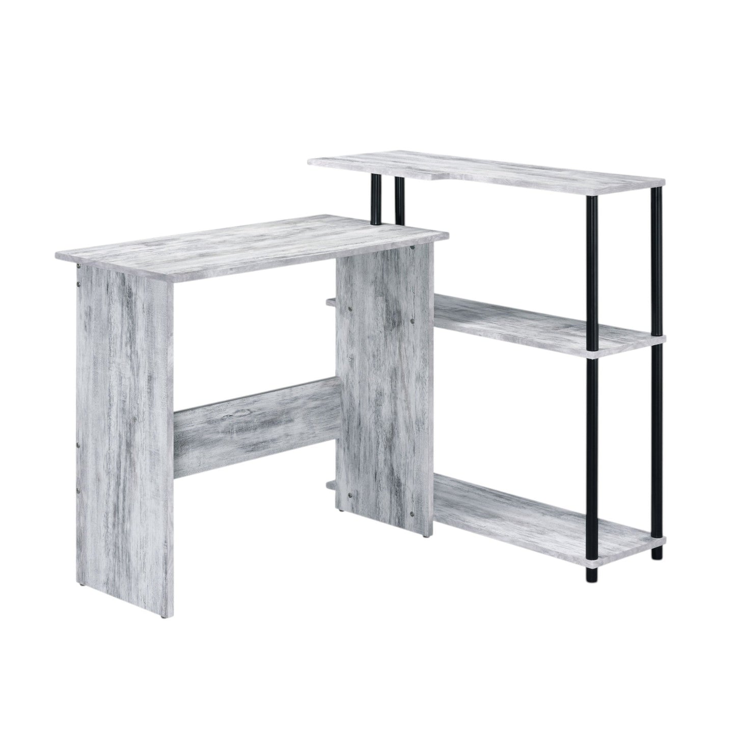 Ievi Antique White & Black Finish Writing Desk - 1st Choice Furniture Direct
